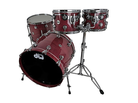 DW 4PC Collector's Series Drum Kit Purple Heart 10 12 14FT 22BD