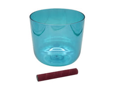 Bol chantant en cristal Infinity de Sela Percussion de 5,75 po en sol 4, 432 Hz, cyan
