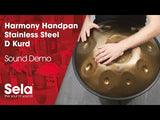 Sela Percussion Harmony Handpan D Kurd Stainless Steel w/ Carrying Bag