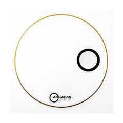 Aquarian 22" Small Offset Port Resonant Gloss White Bass Drum Head SMPTCC22WH