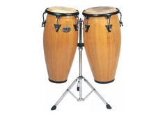 Ensemble de congas doubles Mano Natural 10" et 11" avec support