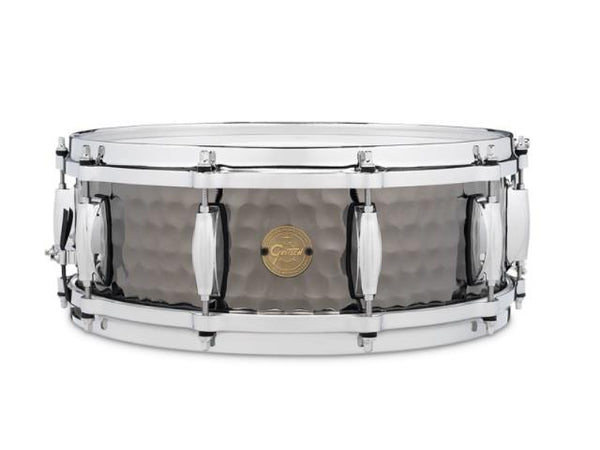 Gretsch  5x14 Hammered Black Steel Snare Drum
