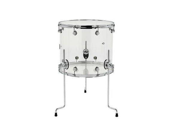 DW Design Series 16x18 Floor Tom Clear Acrylic