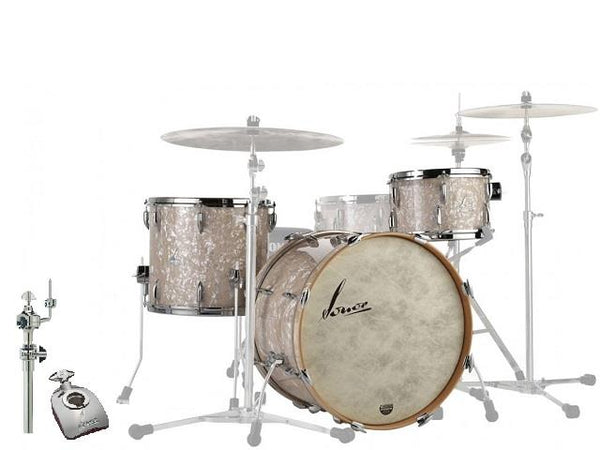 Sonor Vintage Series 3 Piece Shell Pack Vintage Pearl 13 16 22 w/ Mount