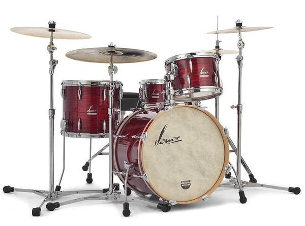 Sonor Vintage Series 3 Piece Shell Pack Vintage Red Oyster 13 16 22 w/ Mount