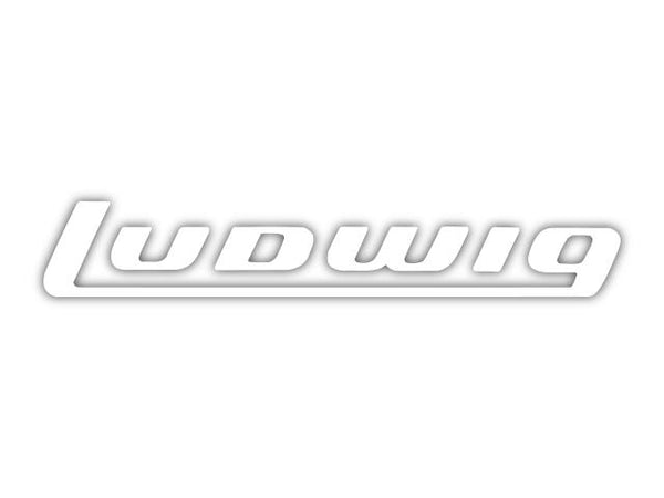 Ludwig 70s White Logo Decal