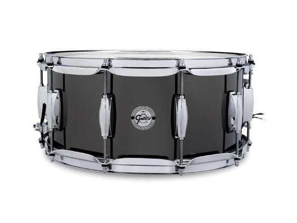 Gretsch 6.5X14 Full Range Black Nickle Over Steel Snare Drum