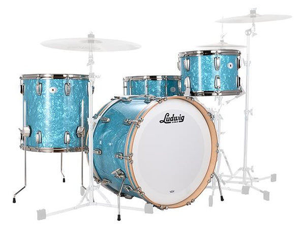 Ludwig Classic Maple Fab Kit Glacier Blue W/Snare