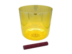 Sela Percussion 8.0” Infinity Crystal Singing Bowl in F3 440 Hz Yellow