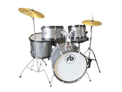 RB Junior Drum Kit 5pc Grey Sparkle