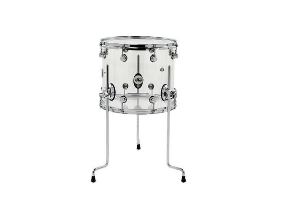 DW Design Series 12x14 Floor Tom Clear Acrylic